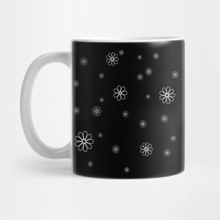 simple white flower Mug